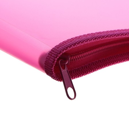A folder with A4 handles, 230 x 185 x 25 mm, lightning around, plastic, PT-112, "office", tinted, pink color-4