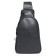 Male sling bag, genuine leather, de-gosa black, 16x7x24 cm