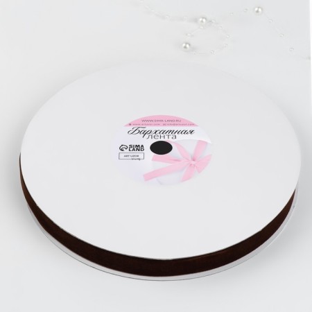 Velvet tape, 20 mm, 18 ± 1 m, brown color No. 119-3