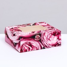 Folding box with a rose window 10 x 8 x 3.5 cm