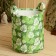 Organizer for storage with upper handles, print green leaves, 28x28x25 cm, felt