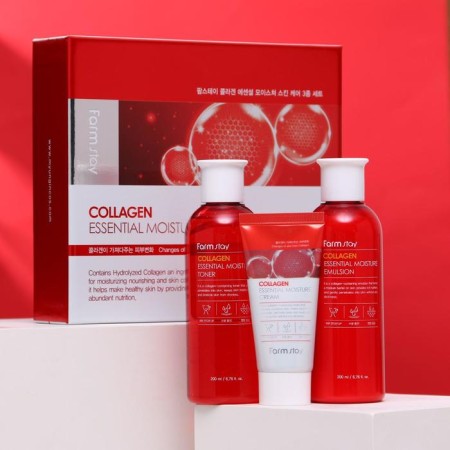 Farmstay gift set for skin care with collagen: 3 means