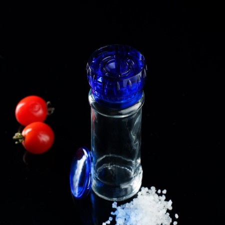 Mill for spices, plastic mechanism, 115 ml (45-80 gr), blue color-4