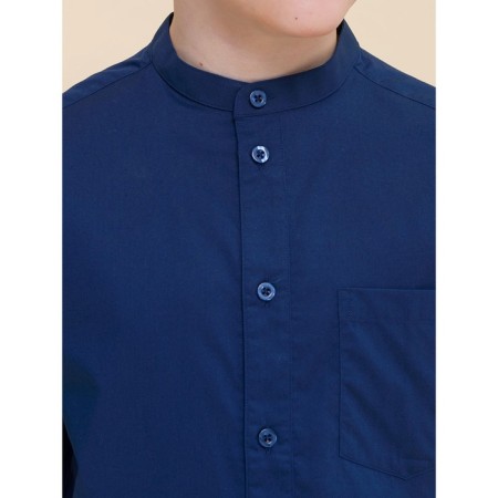 Hotgog shirt for boys, height 122 cm, dark blue color-5