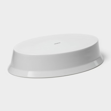 Baking form of heat -resistant ceramics Magistro White Gloss, 2.5 l, 34 × 22 × 6.5 cm-4