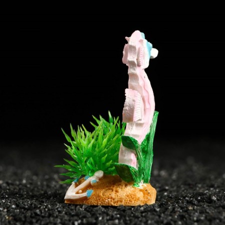 Decor for the Aquarium "Sea Horse" on a stand, 5 x 4.5 x 8.5 cm-1