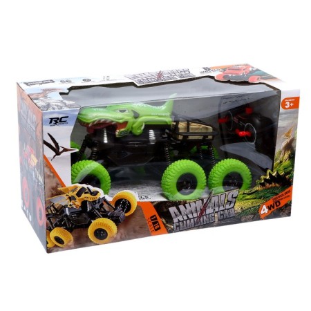 Radio -controlled jeep Dino, 1:16, 4WD, works on the battery, green color-4