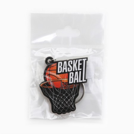 A wooden key keychain, Basketball sport, 4.4 x 5 cm-4