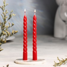 Set of candles of twisted, 1.5x 15 cm, 2 pieces, aroma rose March 8 No. 1