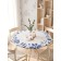 Ground tablecloth "Watercolor Gzhel", Round, Oxford, elastic band, size 140x140 cm, diameter 105-120 cm
