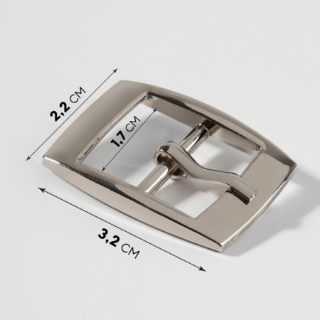 A belt buckle, 3.2 × 2.2 cm, 17 mm, silver color-2
