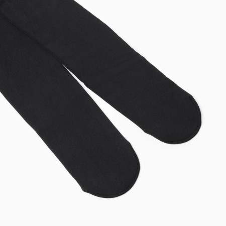 Female microfiber tights with fleece 600 den, black color, size 6-2