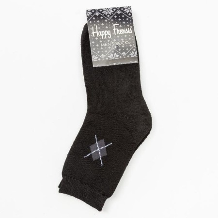Socks male terry, black color, size 25-27-3