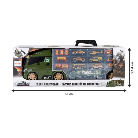 Auto -Vorot Case Givito Militari, with cars, with a tunnel, green color, 59 cm-3