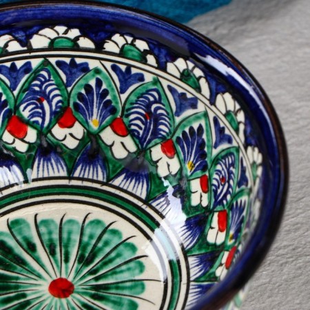 Rishtan ceramics "Patterns" 14.5 cm, small, mix-7