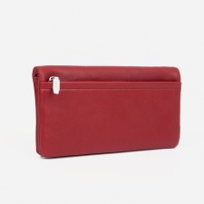 Women's wallet on magnets, red color