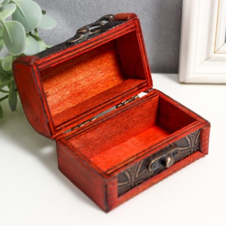 Casket chest "Flowers in a circle" 7.5x9.8x8.5 cm-4