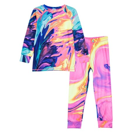 Thermal complex for girls: trousers, sweatshirt, height 98 cm