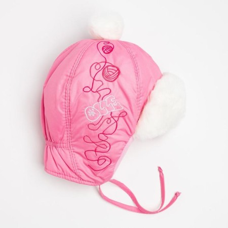 Kitty hat for a girl, pink color, size 44