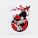 Passport cover, white/red color