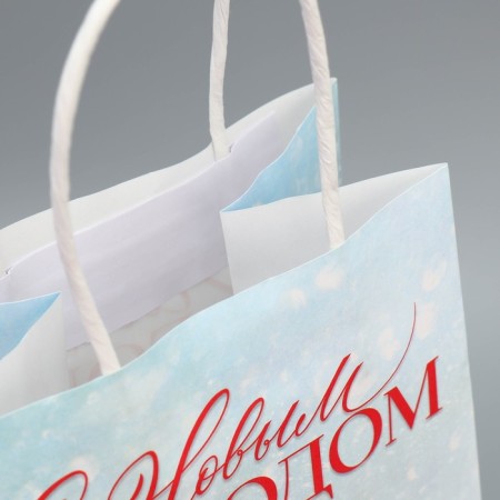 Package for the bottle "Gifts", 13 x 36 x 10 cm, New Year-5