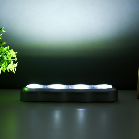 Night Pushlite "Bends" 4XLED 3AAA chrome 19x2x2 cm Risalux-5