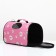 Bag - Carriage for animals "Flowers", pink, size L, 53 x 21 x 29 cm