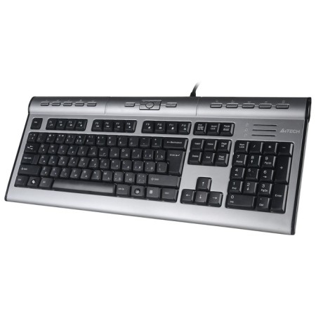 Keyboard A4Tech KLS-7MUU Silver/Black USB Slim Multimedia-2