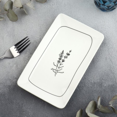 Ceramic Flower, 20.5 x 12.5 x 1.8 cm, white color-2