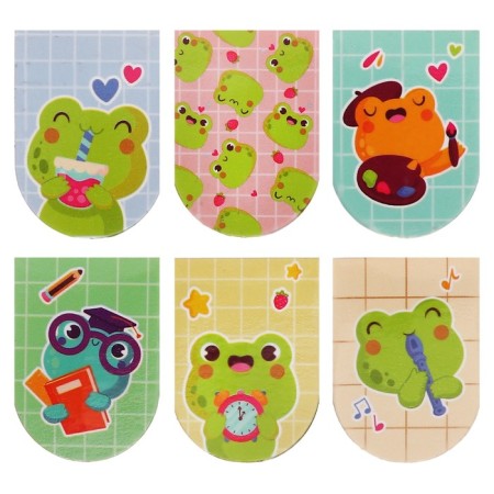 Magnetic bookmarks 6 pieces "frog"