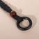 Handles for a bag, 2 pcs, waxed cord/tree, 48 × 2 cm, black color