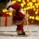 Santa Claus "Ski" in a burgundy suit, 17 cm