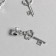 Bale with a suspension metal for creativity "Openwork key" silver 3.1 cm