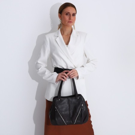 Bag-tout on lightning, brown color-6
