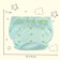 Reusable diaper, fleece, color is light green