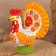 Dymkovo toy "Temple on the mortar", 9 cm, mix