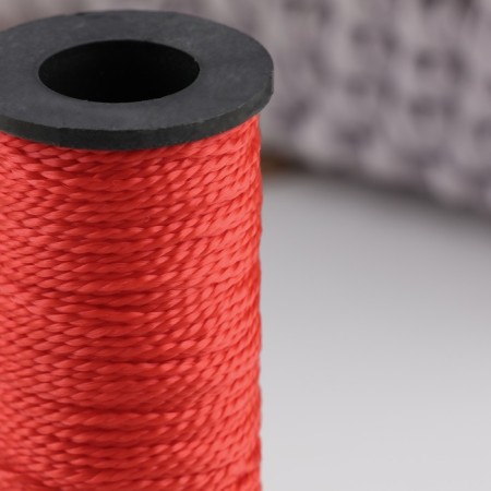 Thread for weaving, twisted, d = 1 mm, 50 m, red color-1