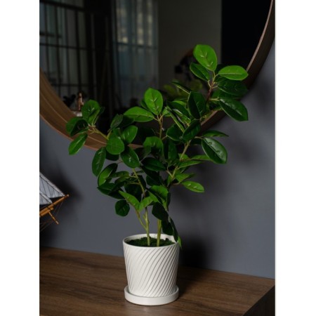 Decorative plant in a ceramic pot "Mini tree", 13.5 × 13.5 × 61 cm-1