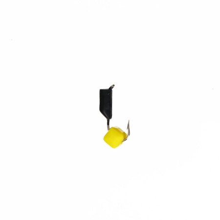 Mormyshka column with a "cheese" cube (black), weight 1 g, size 3