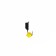 Mormyshka column with a "cheese" cube (black), weight 1 g, size 3