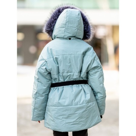 Jacket for girls, height 170 cm, green color-6