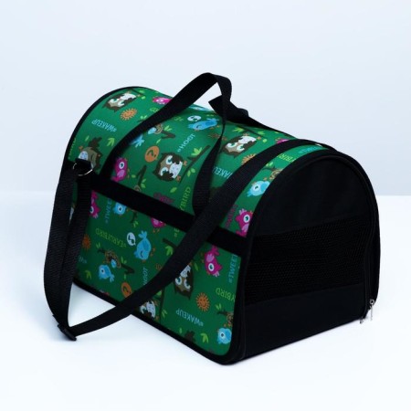 Bag - carrying for animals with print, 40 x 25 x 26, mix of flowers-8