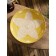 Decorative wicker rattan "Flower", 50x50x5 cm, yellow