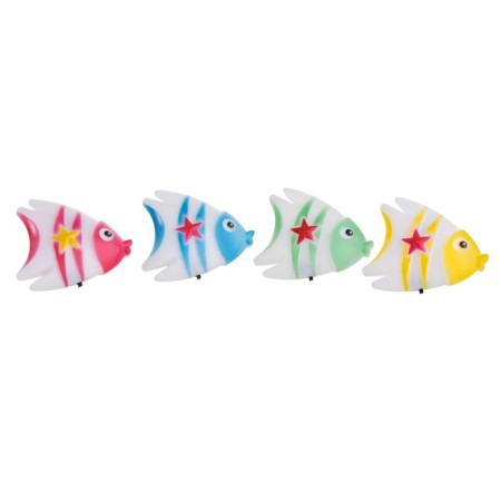 Nightlight 4 diode "fish" 220V mix 7.5x9x2 cm Risalux-7