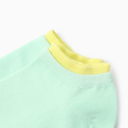 Women's socks shortened, jade color with a green elastic band, size 36-41-1