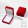 Case for the headset (earrings, pendant) “Rectangle” 7.5 × 6, red color, white insert
