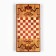 Wooden backgammon with checkers "Horse-21", board game, 40 x 40 cm