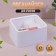 Organizer for storage, with a lid, 2 sections, 14.5 × 13 cm, white/transparent color
