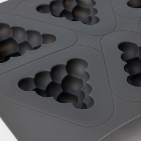 Form for baking and mousse desserts Konfinetta "Rafael", silicone, 28.5 × 21.5 × 5 cm, 6 cells (7 × 4.9 cm), color gray.-4
