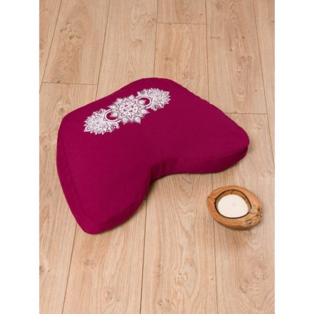 Drill-pillow for yoga "Relax", burgundy color
